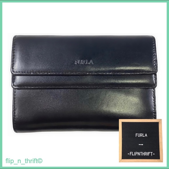 Furla Handbags - 🎉HP🎉FURLA Small Black Leather Wallet
